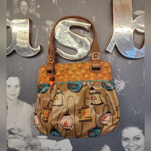 Fossil Vintage Birdcage Key-per Keyper Coated Canvas - Picture 2 of 13